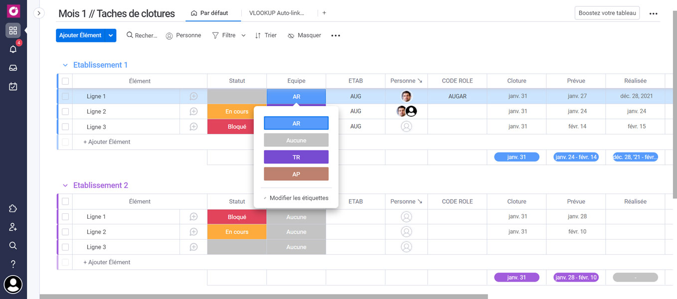 Dashboard monday.com
